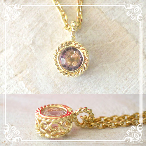 ネックレス, Necklace, アメジスト, ニッケルフリー, 金属アレルギー, 銀線細工, フィリグリー, フィリグラーナ