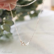 画像2: 極細あずきチェーン45ｃｍ｜定番のきらきら光る4面カットイタリア製シルバーチェーン【silver925】 (2)