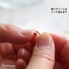 画像2: スライドピンチェーン｜小さなチャームも必ず通せるスライドピンチェーン・4面カットあずきゴールドチェーン【金属アレルギーの方に配慮したニッケルフリー加工】 (2)