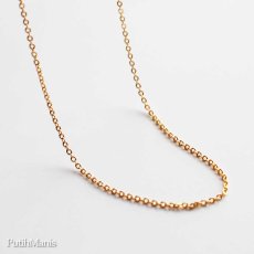 画像2: ゴールド・定番アズキ・ロングチェーン60cm/70cm【金属アレルギーの方に配慮したニッケルフリー加工】 (2)