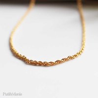 ゴールド・ダブル鎖・ロングチェーン60cm/70cm【金属アレルギーの方に配慮したニッケルフリー加工】