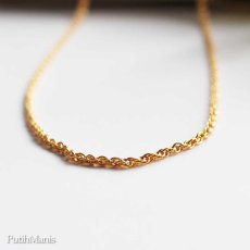 画像1: ゴールド・ダブル鎖・ロングチェーン60cm/70cm【金属アレルギーの方に配慮したニッケルフリー加工】 (1)