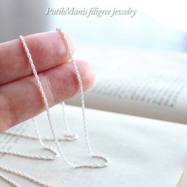 画像5: ダブル鎖の銀製ロングネックレスチェーン【silver925】