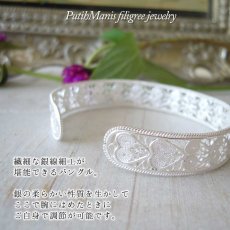 画像3: ハートのレースバングル｜銀線細工の美しいブレスレット【silver925】 (3)