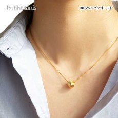 画像12: くるみボタンチャームのゴールドネックレス・ペンダントトップ【金属アレルギーの方にも配慮したニッケルフリーゴールド加工】 (12)