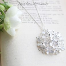 画像7: 【紫陽花】【アジサイ】のペンダントトップ・silver925・職人の技術の粋を極めた本格的な和風作品。 (7)