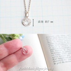 画像3: ニコちゃんチャームのネックレス｜銀線細工の小さなスマイルチャーム【silver925】 (3)
