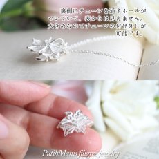 画像3: ジャスミンのお花のネックレス　silver925｜銀線細工・フィリグリーで花びらを立体的に作り上げた豪華なお花のペンダントトップ[ch69-si-n] (3)