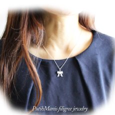 画像4: リボンのチャーム｜銀線細工のリボンのネックレス用ペンダントトップ【silver925】 (4)