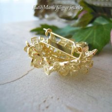 画像3: 【紫陽花】【アジサイ】のブローチ・ゴールド｜銀線職人の技術の粋を極めた作品。【金属アレルギーの方に配慮したニッケルフリー加工】 (3)