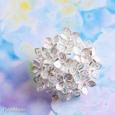 画像8: 【紫陽花】【アジサイ】のブローチ・silver925・職人の技術の粋を極めた本格的な和風作品。 (8)