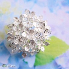 画像9: 【紫陽花】【アジサイ】のブローチ・silver925・職人の技術の粋を極めた本格的な和風作品。 (9)