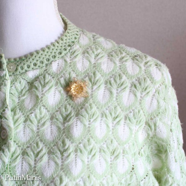 画像3: クレマチスのお花・銀線細工の透かしの花びらが美しいブローチ(24Kゴールド・ヴェルメイユ・18Kピンクゴールド)