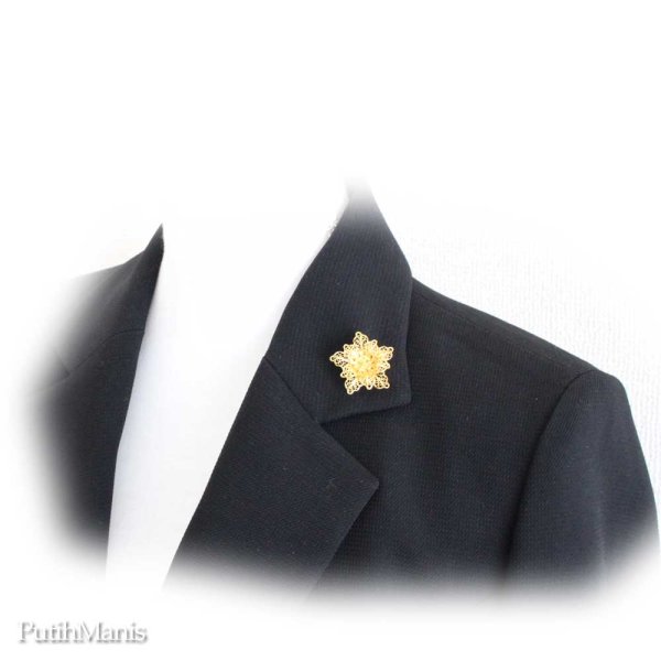 画像6: クレマチスのお花・銀線細工の透かしの花びらが美しいブローチ(24Kゴールド・ヴェルメイユ・18Kピンクゴールド)