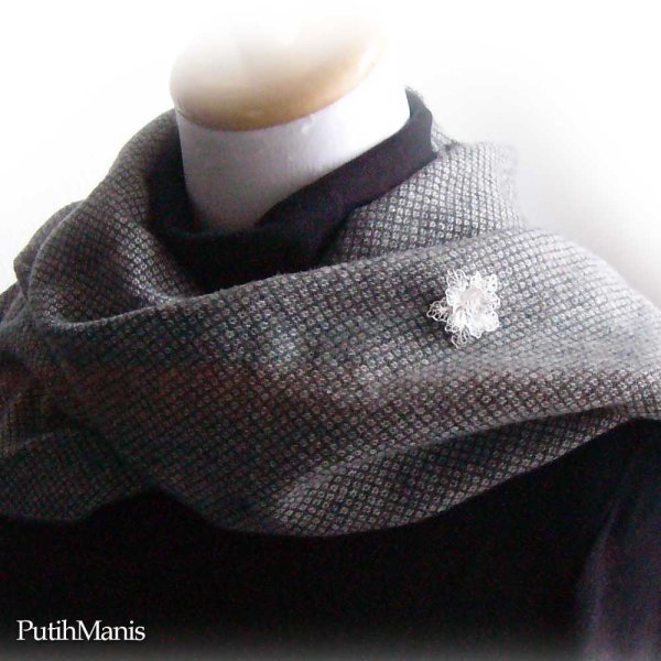 画像5: クレマチスのお花・銀線細工の透かしの花びらが美しいブローチ【フィリグリー・銀線細工パーツ】(シルバー/silver925)