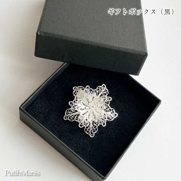 画像11: クレマチスのお花・銀線細工の透かしの花びらが美しいブローチ【フィリグリー・銀線細工パーツ】(シルバー/silver925)