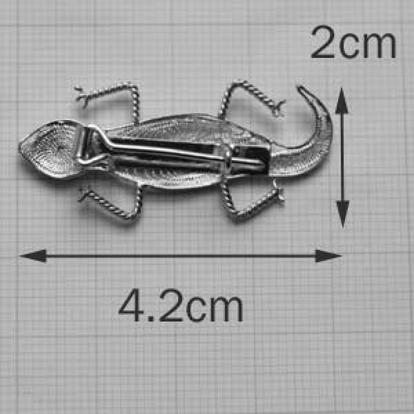 画像4: 繊細な作りのヤモリ（ゲコー）のブローチ【フィリグリー・銀線細工パーツ】(シルバー/silver925)