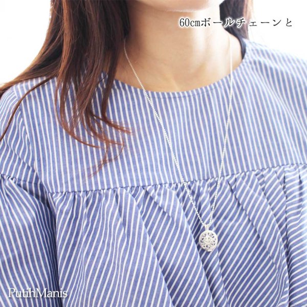 画像11: レースのロケットチャーム・シルバーネックレス｜銀線細工の透かしが美しく中身が映えます【silver925】