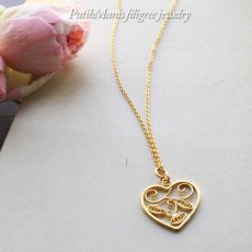 画像6: ハートチャーム・アラベスク模様・復刻アンティーク【金属アレルギーの方に配慮したニッケルフリー加工】 (6)