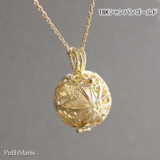 画像6: ロケットチャームのネックレス｜大きめビーズが銀線細工のレースの透かしから見えるチャーム【金属アレルギーの方に配慮したニッケルフリー加工】 (6)