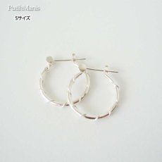 画像6: 【フープピアス】プレーンに極細銀線を巻きつけた細工が美しいフープピアス（シルバー）silver925【フィリグリー】 (6)