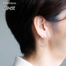 画像10: 【フープピアス】プレーンに極細銀線を巻きつけた細工が美しいフープピアス（シルバー）silver925【フィリグリー】 (10)