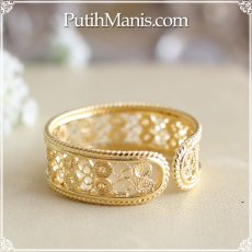 画像1: レースの透かしリング｜銀線細工の透かしの繊細さを堪能できるシンプルリング。1号〜18号まで。【金属アレルギーの方に配慮したニッケルフリー加工】 (1)