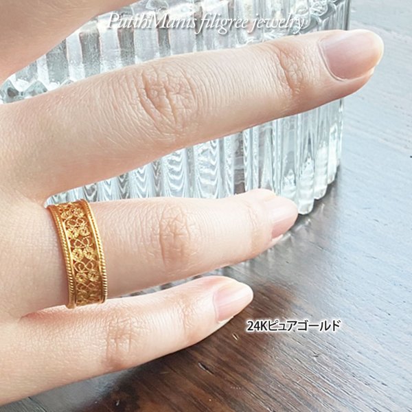 画像8: レースの透かしリング|銀線細工の透かしの繊細さを堪能できるシンプルリング。1号〜18号まで。【金属アレルギーの方に配慮したニッケルフリー加工】