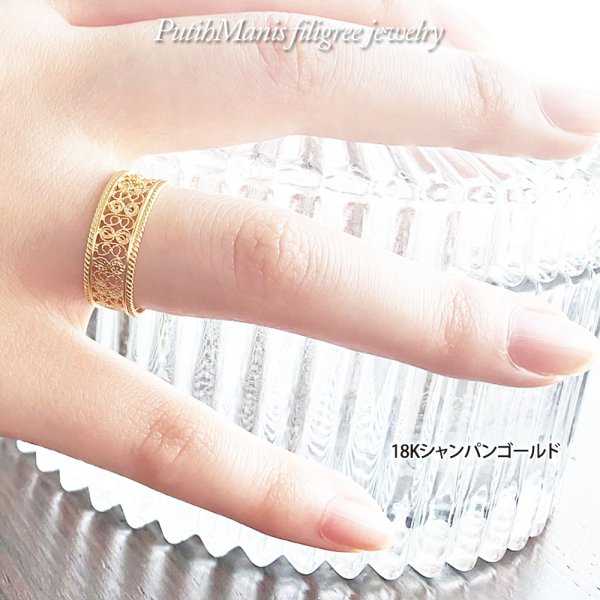 画像12: レースの透かしリング|銀線細工の透かしの繊細さを堪能できるシンプルリング。1号〜18号まで。【金属アレルギーの方に配慮したニッケルフリー加工】