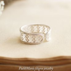 画像6: レースの透かしリング｜銀線細工の透かしの繊細さを堪能できるシンプルリング。1号〜18号まで。【silver925】 (6)
