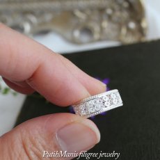 画像8: レースの透かしリング｜銀線細工の透かしの繊細さを堪能できるシンプルリング。1号〜18号まで。【silver925】 (8)