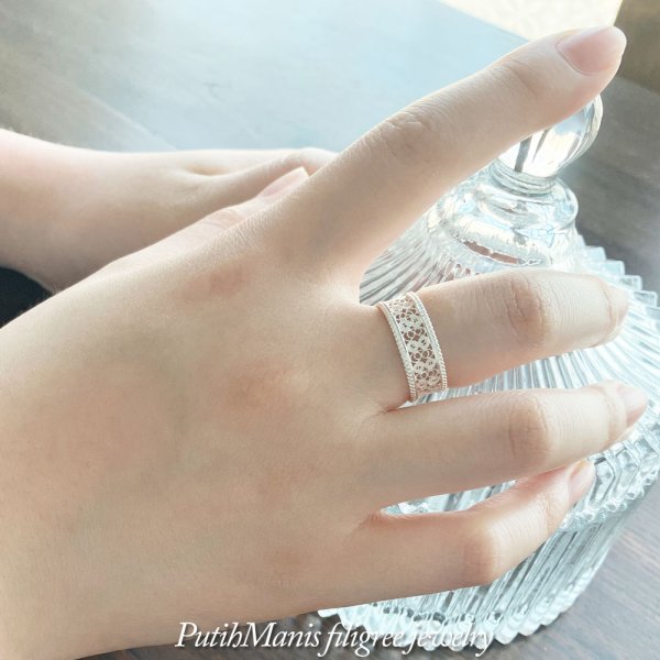 画像9: レースの透かしリング|銀線細工の透かしの繊細さを堪能できるシンプルリング。1号〜18号まで。【silver925】
