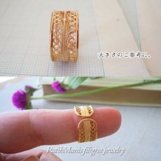 画像5: 幅広ワイドレースのリング｜銀線細工の透かしの繊細さを堪能できるシンプルリング。【金属アレルギーの方に配慮したニッケルフリー加工】 (5)