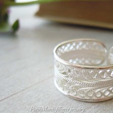 画像3: 幅広ワイドレースのリング｜銀線細工の透かしの繊細さを堪能できるシンプルリング。【silver925】 (3)