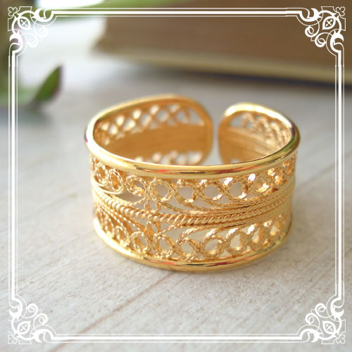 リング, Ring, レース, ニッケルフリー, 金属アレルギー, 銀線細工, フィリグリー, フィリグラーナ
