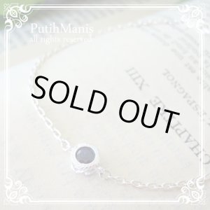 画像: サファイヤ一粒石のシルバーブレスレット。9月誕生石の天然サファイヤ。ご希望の長さにカットします。【silver925】