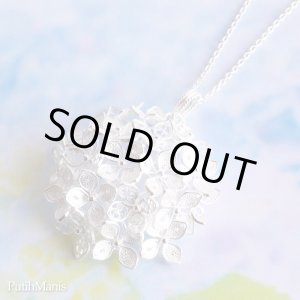 画像: 【紫陽花】【アジサイ】のペンダントトップ・silver925・職人の技術の粋を極めた本格的な和風作品。
