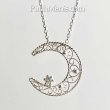 画像7: お月様・銀線細工の三日月とCZ星のネックレスsilver925[fil21-si-n]