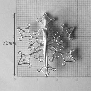 画像4: 雪の結晶のブローチ【フィリグリー・銀線細工】(シルバー/silver925)