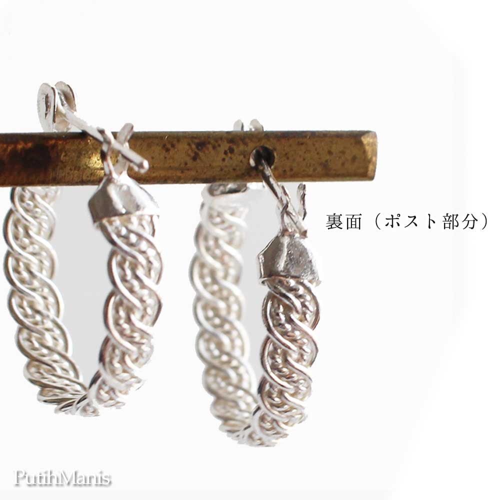 画像3: 三つ編み細工のフープピアスsilver925【フィリグリー・銀線細工】リングとお揃いにできます。
